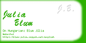 julia blum business card